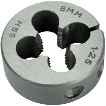 Faithfull FAIHSSDM8 HSS Straight Flute Split Die M8 x 1.25, 1in OD