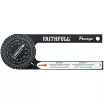 Faithfull 755001 Prestige Mitre Saw Protractor Black Aluminium FAIMSPCNC