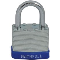 Faithfull FAIPLLAM40 Laminated Steel Padlock 40mm 3 Keys