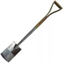 Faithfull FAIPRESBSSS Prestige Stainless Steel Border Spade Ash Handle