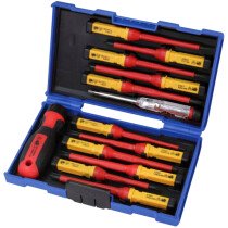 Faithfull 578113 Interchangeable VDE Screwdriver Set 13 Piece FAISDVDES13I