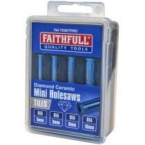 Faithfull FAITDSETPRO Diamond Ceramic Mini Holesaw Set 4 Piece