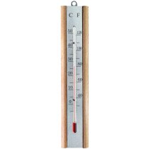 Faithfull FAITHBEECH Thermometer Wall Beech Silver 200mm