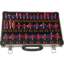 Faithfull FAIRBS35 Router Bit Set of 35 TCT Pieces 1/2in Shank