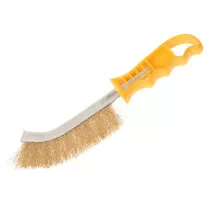 Faithfull FAIWBHANDB Wire Scratch Brush Brass - Yellow Handle
