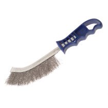 Faithfull FAIWBHANDSS Wire Scratch Brush Stainless Steel - Blue Handle