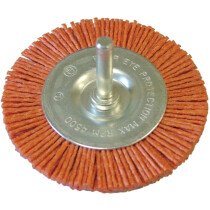 Faithfull FAIWBN75C Rotary Nylon Brush Wheel Flat 75mm x 6mm Shank