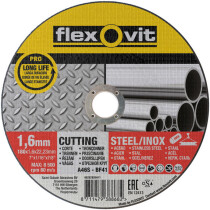 Flexovit 66252920411 A 46 S-BF41 Pro Inox Long Life Flat Metal Cutting Wheel 180 x 1.6 x 22.2mm (Each)