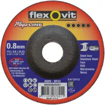 Flexovit 66252833241 MegaLine Depressed Centre Ultra Thin DPC 115mm x 0.8mm Cutting Disc