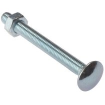 Forgefix 10CB640 Carriage Bolt & Nut ZP M6 x 40mm (Bag of 10) FORCB640G