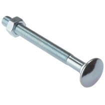 Forgefix 10CB6130 Carriage Bolt & Nut ZP M6 x 130mm (Bag of 10) FORCB6130M