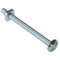 Forgefix 25RBN6100 Roofing Bolts and Square Nuts ZP M6 x 100mm (Bag of 25) FORRBN6100M