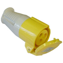 Faithfull FPPCOUP110 Covered Yellow Female Socket 110 Volt 16amp