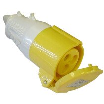 Faithfull FPPSOC32AMP Covered Yellow Female Socket 110 Volt 32amp