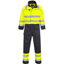 Portwest FR60 FR Hi-Vis Multi-Norm Coverall Flame Resistant  - Yellow/Navy