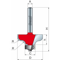 Freud 38-15225 31.8 x 12.4mm x 4.8 ø Ogee Bit 1/4 Shank