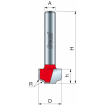 Freud 39-15425 22.2 x 10.3mm x 3.2 ø Ogee Bit 1/4 Shank