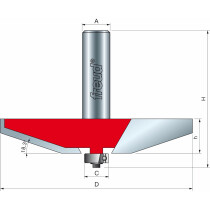 Freud 99-51550 88.9 ø x 16.3 x 12.7mm 2 + 2 Raised Panel Bit 1/2 Shank