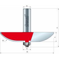 Freud 99-51850 88.9 ø x 16.3 x 12.7mm 2 + 2 Raised Panel Bit 1/2 Shank