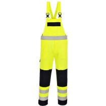 Portwest FR63 Hi-Vis Multi-Norm Bib and Brace Flame Resistant - Regular Fit