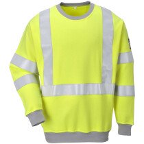 Portwest FR72 Flame Resistant Anti-Static Hi-Vis Sweatshirt