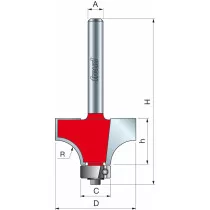 Freud 34-10025 15.9 x 12.7mm x 1.6 ø Round Over Bit 1/4 Shank
