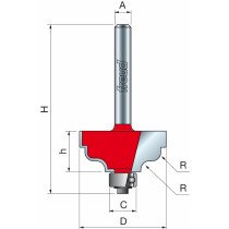 Freud 38-45225 31.8 x 15.1mm x 3.2 ø Double Filleted Ogee Bit 1/4 Shank