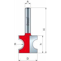 Freud 82-10425 22.2 x 19.0mm x 4.8 ø Half Round Bit 1/4 Shank