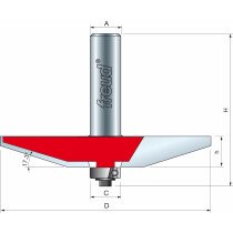 Freud 99-51650 88.9 ø x 16.3 x 12.7mm 2 + 2 Raised Panel Bit 1/2 Shank