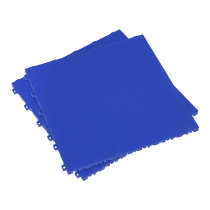 Sealey FT3BL Polypropylene Floor Tile 400 x 400mm - Blue Treadplate - Pack of 9