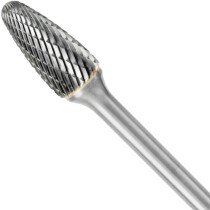 Garryson GT9700DXL Long Series Ball Nose Double Diamond Cut Tungsten Carbide Burr