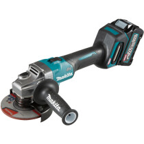Makita GA005GD201 40V XGT 125mm Angle Grinder with 2x 2.5Ah Batteries in Case