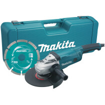 Makita GA9020KD 9" 240V 2000W (230mm) Angle Grinder with 9" Diamond Wheel in Moulded Carrycase