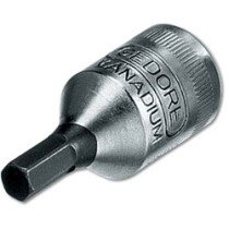 Gedore 6176010 3mm Screwdriver Bit In-Hex Socket 1/4" Drive