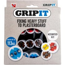 Gripit GPASSKIT Plasterboard Fixings Assorted Kit 32 Piece GRPASSKIT