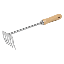 Sealey GTWH020 Premier Garden Hand Rake with Short Ash Handle & Stainless Steel Tines