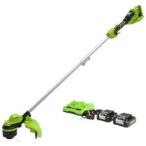 Greenworks GWGD24X2LTK2X 48V 33cm (13”) Line Trimmer with 2 x 24V 2Ah Batteries and Charger