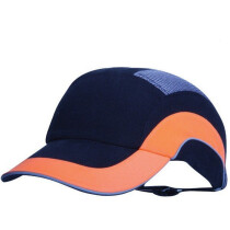 JSP HardCap A1 Plus Protective Bump Cap Black/Hi-Viz Orange with 7cm Long Peak