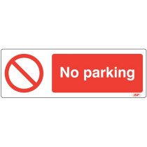 JSP HBJ211-000-000 Rigid Plastic "No Parking" Safety Sign 600x200mm