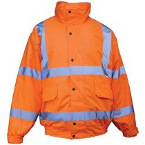 JSP BHVBJ2 High Visibility BREATHABLE HiVis Bomber Jacket Orange-XXXX-Large