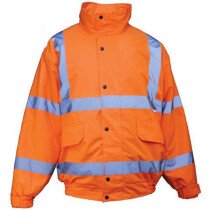 JSP BHVBJ2 High Visibility BREATHABLE HiVis Bomber Jacket Orange-XXX-Large