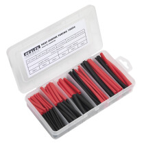 Sealey HST501BR Heat Shrink Tubing Black & Red 50 & 100mm 180pc