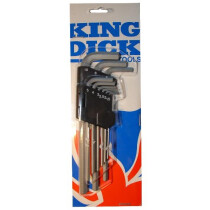 King Dick HWML208 Hexagon Wrench Set, 8 Pce Metric Long HWML208