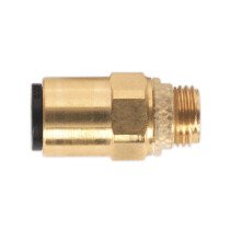 Sealey JGBC618 Brass SuperThread Straight Adaptor 6mm x 1/8"BSP Pack of 2 (John Guest Speedfit - RM010611)