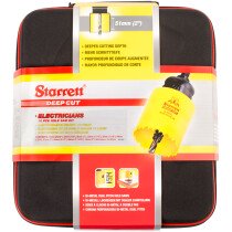 Starrett KDC10021 10 Piece Deluxe Electricians Deep Cut Bi-Metal Holesaw Kit