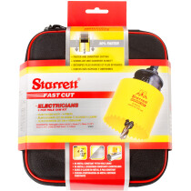 Starrett KFC06022 6 Piece Electricians Fast Cut Bi-Metal Hole Saw Kit