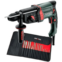 Metabo KHE2445 240V 24mm SDS+ 2KG Combination Hammer and 17 Piece Bit Set