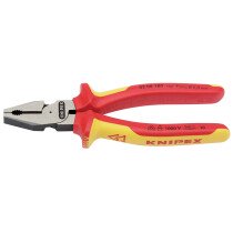 Knipex 02 08 180UKSBE 180mm VDE Fully Insulated High Leverage Combination Pliers 32015