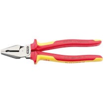 Knipex 02 08 225UKSBE 225mm VDE Fully Insulated High Leverage Combination Pliers 32018