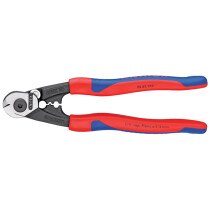 Knipex 95 62 190 190mm Forged Wire Rope Cutters with Heavy Duty Handles 36142